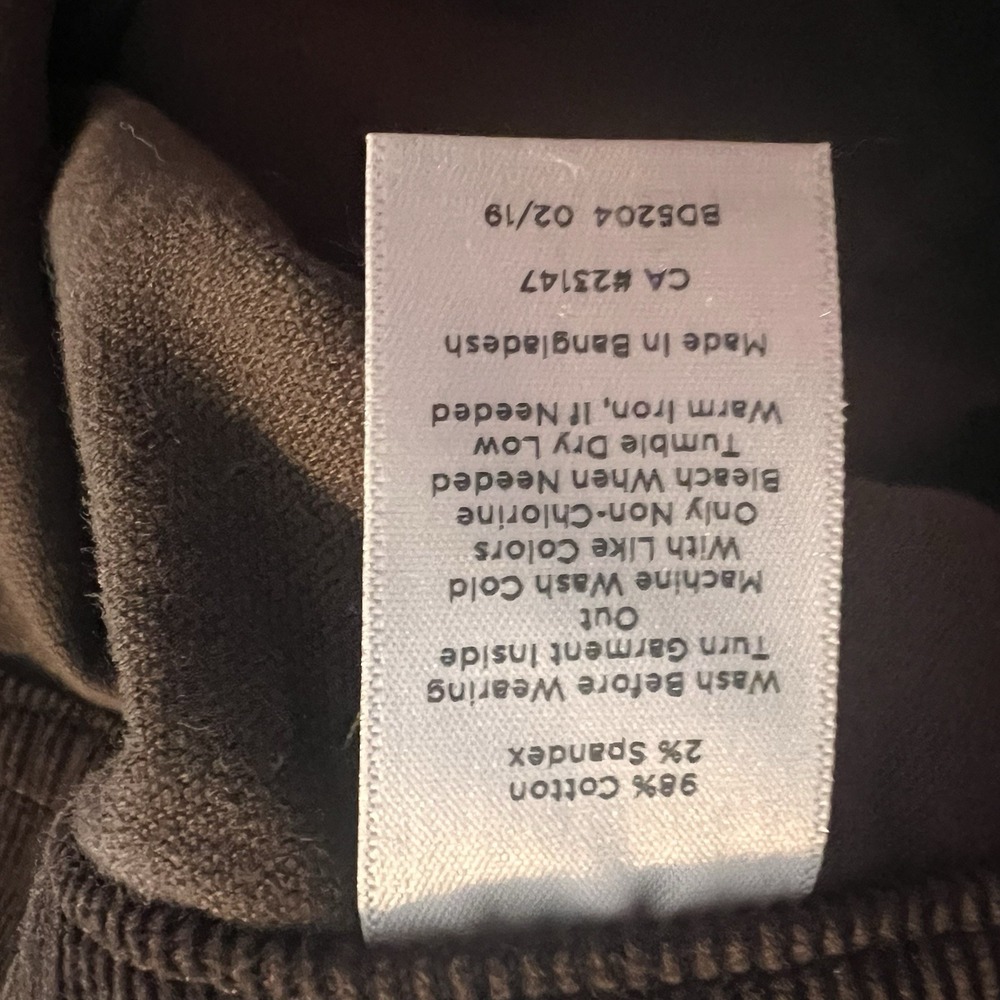 Talbots Women's Corduroy‎ Skirt 16 Pencil Brown - Picture 3 of 4